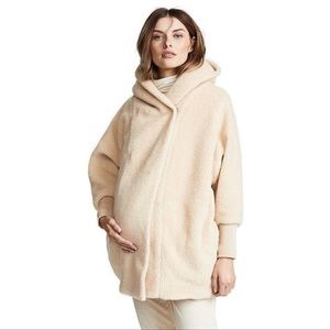 Hatch Maternity Coco faux shearling wrap coat Sz One size